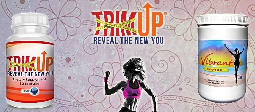 TrimUp and Vibrant pink drink for weight loss.